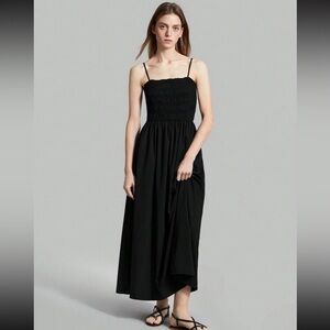 Shirred Panelled Cami Dress